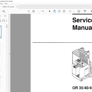 NISSAN FORKLIFT OR 35, OR 40, OR 45 Service Manual  PDF DOWNLOAD