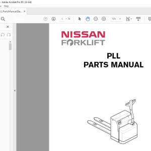 NISSAN FORKLIFT PLL PARTS MANUAL PDF DOWNLOAD