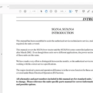 NISSAN FORKLIFT SG(N)4 SGX(N)4 Service Manual PDF DOWNLOAD