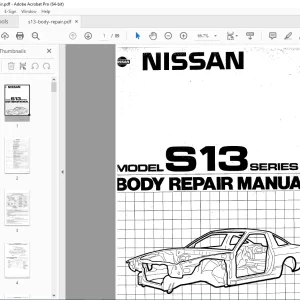 NISSAN S13 Series Body Repair Manual PDF DOWNLOAD
