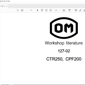 OM 127-02 CTR250, CPF200 Workshop Manual - PDF DOWNLOAD