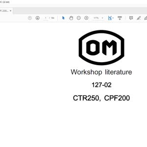 OM 127-02 CTR250, CPF200 Workshop Manual - PDF DOWNLOAD