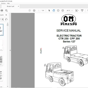 OM PIMESPO ELECTRIC TRACTOR CTR 250 CPF 200 Series 127 SERVICE MANUAL  - PDF DOWNLOAD