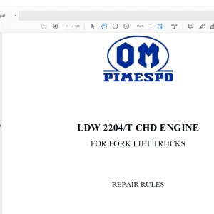 OM PIMESPO LDW 2204T CHD ENGINE FOR FORK LIFT TRUCKS REPAIR MANUAL  - PDF DOWNLOAD