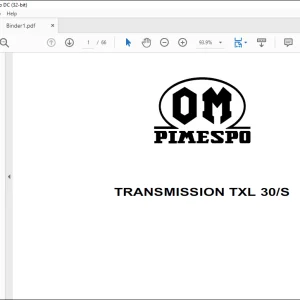 OM PIMESPO TRANSMISSION TXL 30 S WORKSHOP MANUAL -  PDF DOWNLOAD
