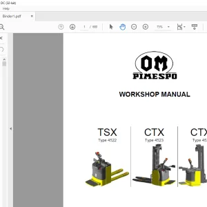 OM PIMESPO TSX Type 4522 CTX Type 4523 CTXi Type 4535 WORKSHOP MANUAL  - PDF DOWNLOAD