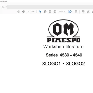 OM PIMESPO XLOGO1 XLOGO2 Series 4539 – 4549 Workshop Manual  - PDF DOWNLOAD