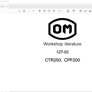 OM Pimespo 127-02 CTR250, CPF200 Workshop Manual - PDF DOWNLOAD