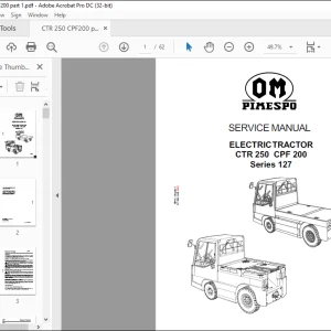 OM Pimespo ELECTRIC TRACTOR SERVICE MANUAL - PDF DOWNLOAD