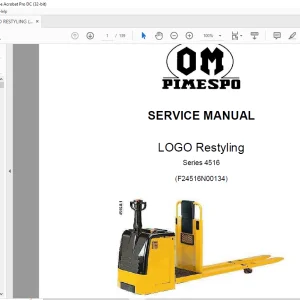 OM Pimespo LOGO Restyling Series 4516 SERVICE MANUAL  - PDF DOWNLOAD