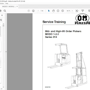 OM Pimespo Mid- and High-lift Order Pickers MODO 1-2-3 Series 014 Service Training Manual  - PDF DOWNLOAD