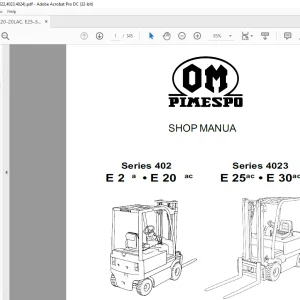 OM Pimespo Series 4022 E 20ac E 20Lac Series 4023E 25ac E 30ac SHOP MANUAL  -  PDF DOWNLOAD