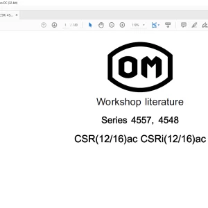 OM Pimespo Series 4557, 4548 CSR(12 16)ac CSRi(12 16)ac Workshop Manual - PDF DOWNLOAD