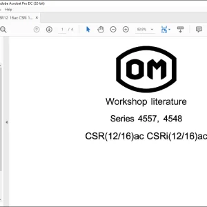 OM Pimespo Series 4557, 4548 CSR(1216)ac CSRi(1216)ac Workshop Manual -  PDF DOWNLOAD
