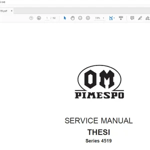 OM Pimespo THESI Series 4519 SERVICE MANUAL - PDF DOWNLOAD