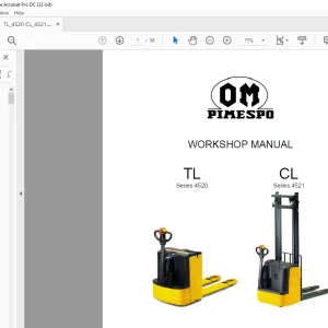 OM Pimespo TL Series 4520 CL Series 4521 Workshop Manual - PDF DOWNLOAD