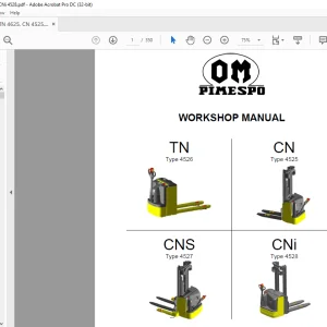 OM Pimespo TN Type 4526 CNType 4525 CNS Type 4527 CNi Type 4528 Workshop Manual - PDF DOWNLOAD