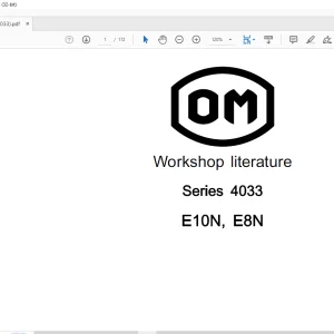OM Series 4033 E10N, E8N Workshop Manual - PDF DOWNLOAD