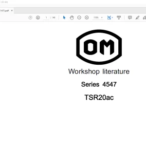 OM Series 4547 TSR20ac Workshop Manual - PDF DOWNLOAD