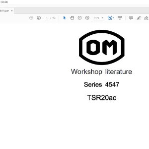OM Series 4547 TSR20ac Workshop Manual - PDF DOWNLOAD
