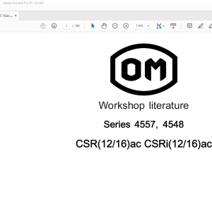 OM Series 4557, 4548 CSR(12 16)ac CSRi( 12 16)ac Workshop Manual  - PDF DOWNLOAD