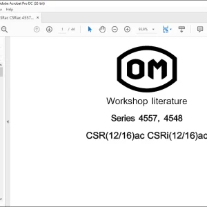 OM Series 4557, 4548 CSR(12 16)ac CSRi(12 16)ac Workshop Manual - PDF DOWNLOAD