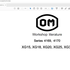 OM Series Series 4169, 4170 XG15, XG18, XG20, XG25, XG30 Workshop Manual - PDF DOWNLOAD