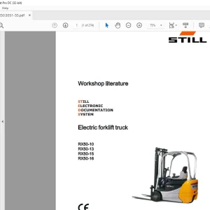 STILL Electric Forklift Truck Rx50-10 RX50-13 RX50-15 RX50-16 Workshop Manual - PDF DOWNLOAD