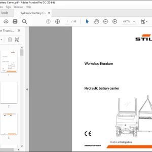 STILL Hydraulic battery carrier Workshop MANUAL  - PDF DOWNLOAD