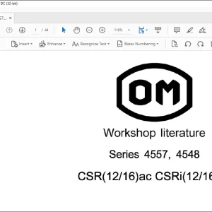 STILL OM Pimespo Forklift CSR(1216)ac CSRi(1216)ac Series 4557 4548 Workshop Manual - PDF DOWNLOAD