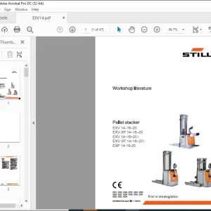 STILL Pallet stacker EXV 14-16-20 EXV-SF 14-16-20 EXV 14-16-20 i EXV-SF 14-16-20 i EXP 14-16-20 WORKSHOP MANUAL