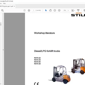 STILL STED Diesel LPG forklift trucks RX70-22 RX70-25 RX70-30 RX70-35 Workshop Manual - PDF DOWNLOAD