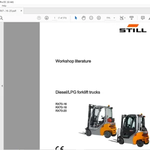 STILL STED Diesel LPG Forklift Trucks RX70-16 RX70-18 RX70-20 Workshop Manual - PDF DOWNLOAD