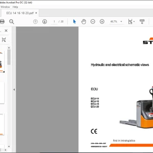 STILL STED ECU ECU-14 ECU-16 ECU-18 ECU-20 Hydraulic and electrical schematic Manual - PDF DOWNLOAD