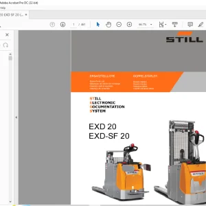 STILL STED EXD20 EXD-SF 20 Double Stacker Spare Parts List Manual  - PDF DOWNLOAD