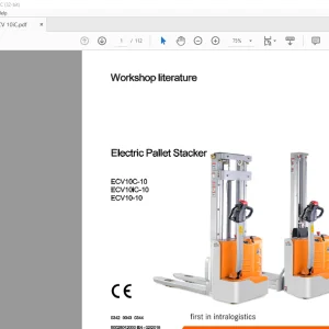 STILL STED Electric Pallet Stacker ECV10C-10 ECV10iC-10 ECV10-10 Workshop Manual - PDF DOWNLOAD