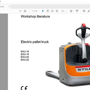 STILL STED Electric Pallet Truck EXU-16 EXU-18 EXU-20 EXU-22 Workshop Manual  - PDF DOWNLOAD