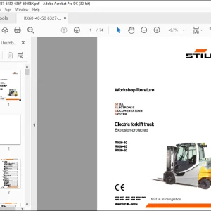 STILL STED Electric forklift truck Explosion-protected RX60-40 RX60-45 RX60-50 Workshop Manual -  PDF DOWNLOAD