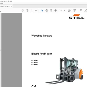 STILL STED Electric forklift truck RX60-60 RX60-70 RX60-80 Workshop Manual - PDF DOWNLOAD