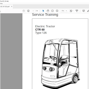 STILL STED Electric tractor CTR 60 Type 126 Service Training Manual - PDF DOWNLOAD