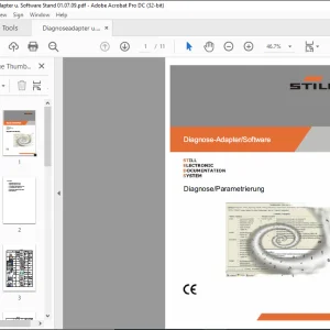 STILL STED FORKFILT Diagnose Parametrierung Diagnose-Adapter Software Manual - PDF DOWNLOAD