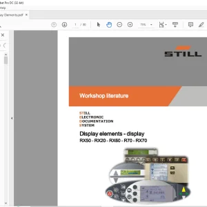 STILL STED FORKLIFT Display elements - display RX50-RX20-RX60-R70-RX70 WORKSHOP MANUAL -  PDF DOWNLOAD
