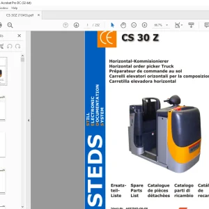 STILL STED Forklift CS 30Z Horizontal order picker Truck Spare Parts List Manual - PDF DOWNLOAD