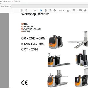 STILL STED Forklift CX-CXD-CXM KANVAN-CXS CXT-CXH Workshop Manual - PDF DOWNLOAD