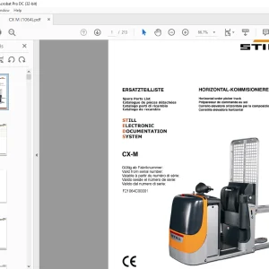 STILL STED Forklift CX-M Horizontal order picker truck Spare Parts List Manual - PDF DOWNLOAD