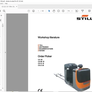 STILL STED Forklift CX20 CX-M 10 CX-S 16 CX-Z30 Order Picker Workshop Manual  - PDF DOWNLOAD