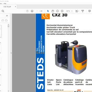 STILL STED Forklift CXZ 30 Horizontal order picker Truck Spare Parts List Manual  - PDF DOWNLOAD