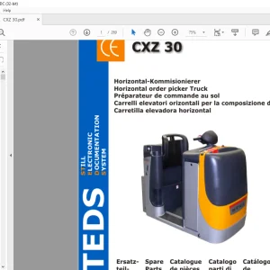 STILL STED Forklift CXZ 30 Horizontal order picker Truck Spare Parts List Manual - PDF DOWNLOAD