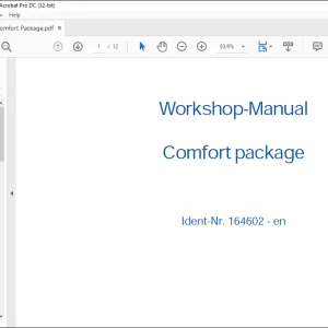 STILL STED Forklift Comfort package Workshop Manual  - PDF DOWNLOAD