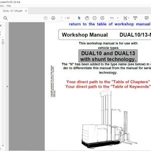 STILL STED Forklift DUAL10 13-N Workshop Manual  - PDF DOWNLOAD